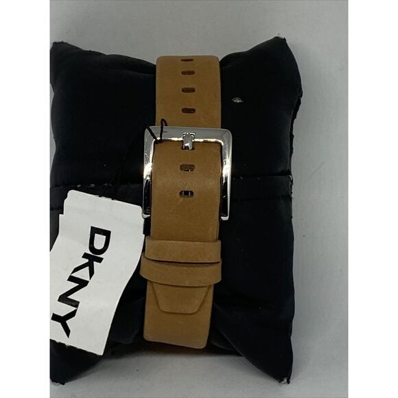 DKNY Stanhope NY-2293 Womens Brown Leather Analog Silver Dial Quartz Watch VK258 main image 8